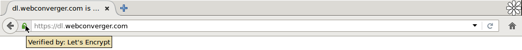 SSL by Lets Encrypt in Webconverger